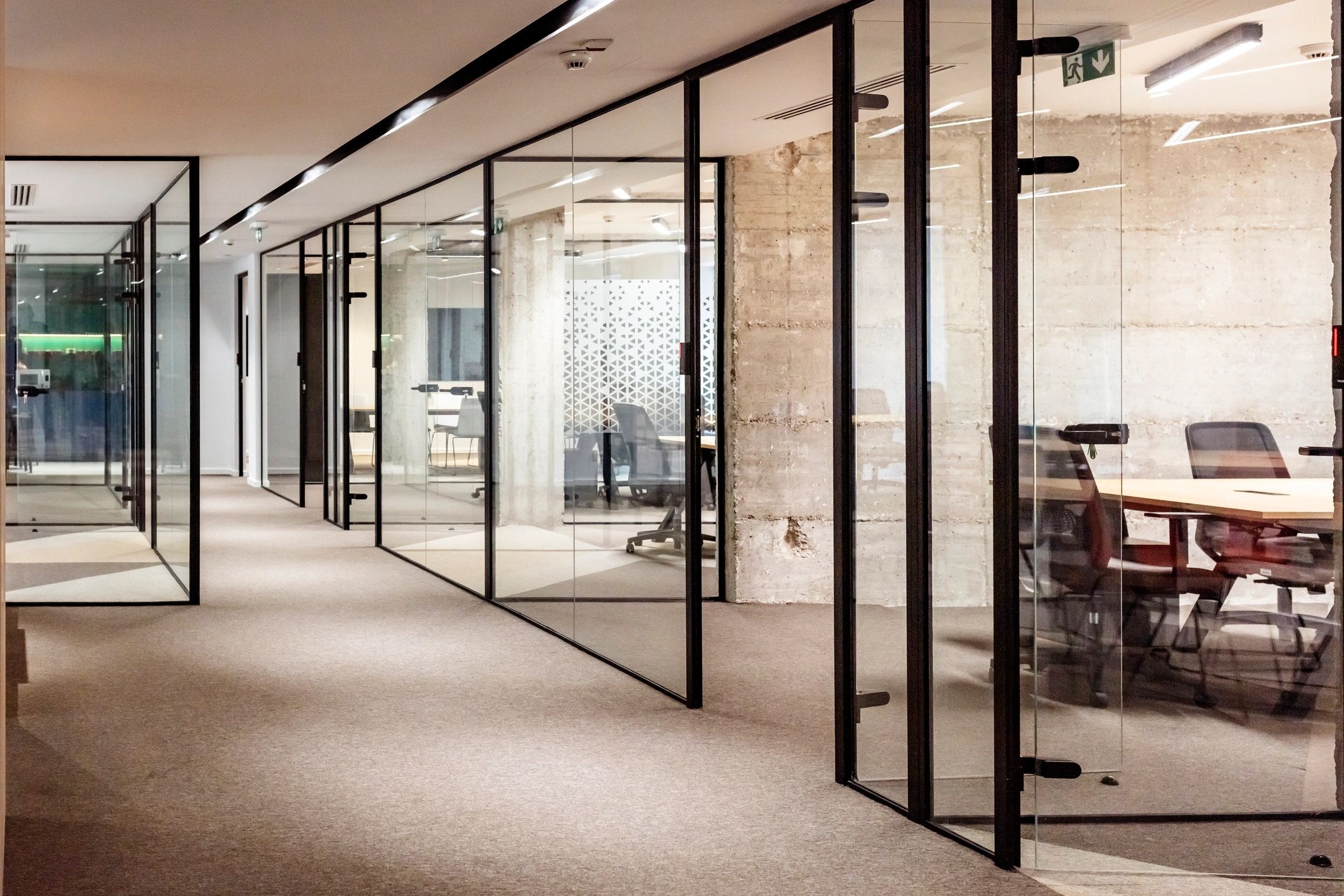 storefront glass doors office