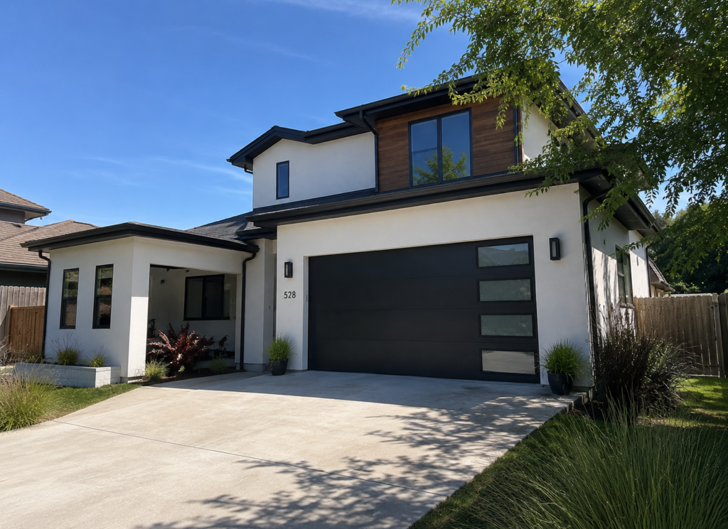 Modern aluminum windows on custom home in Atlanta GA