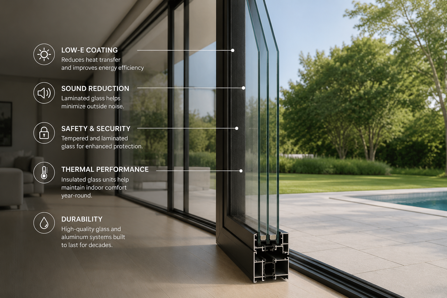 glass energy performance for aluminum windows and doors